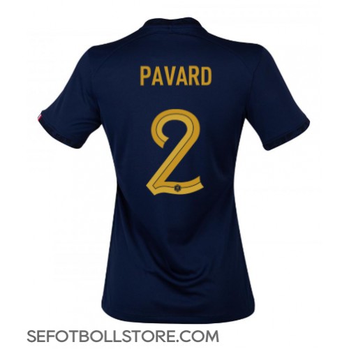 Frankrike Benjamin Pavard #2 Replika Hemmatröja Dam VM 2022 Kortärmad